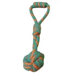 Polyester-Cotton Rope Ball Toy with Knot Handle
