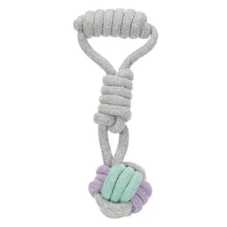 Polyester-Cotton Rope Ball with Handle Toy