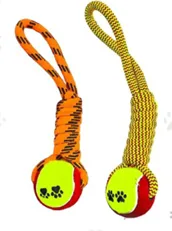 Polyester-Cotton Rope Knotted with Ball Toy