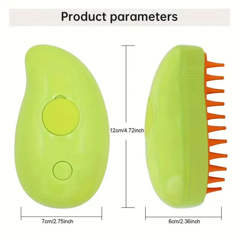 Imported Pet Hair Mango Steam Brush with USB Charger