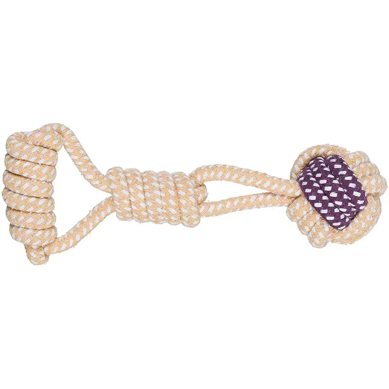 Polyester-Cotton Rope Ball with Handle Toy