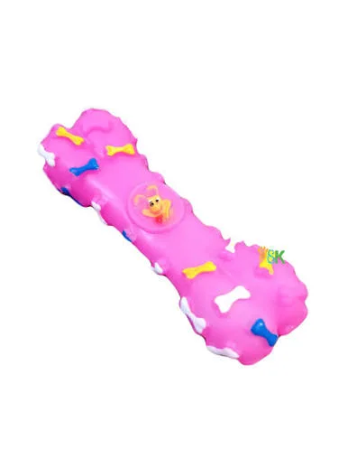 Imported Squeaky Vinyl Toy Bone with Bone Print