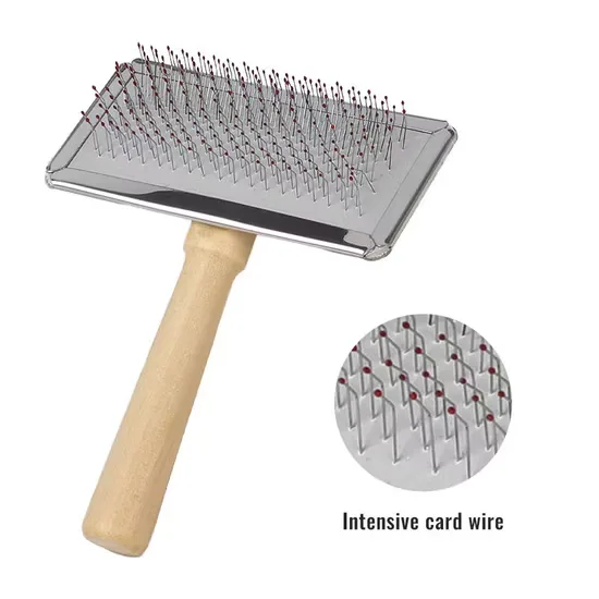 Imported Wooden Handle Slicker Brush