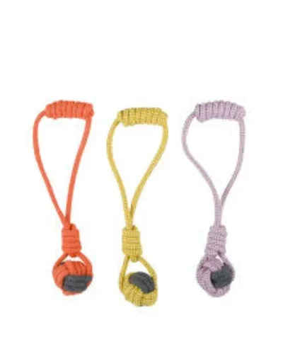 Polyester-Cotton Rope Ball with Handle Toy
