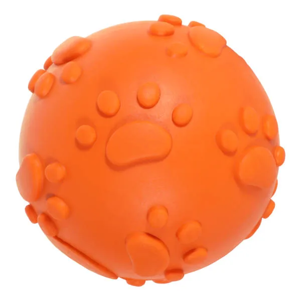 Imported Squeaky Rubber Toy Ball with Paw