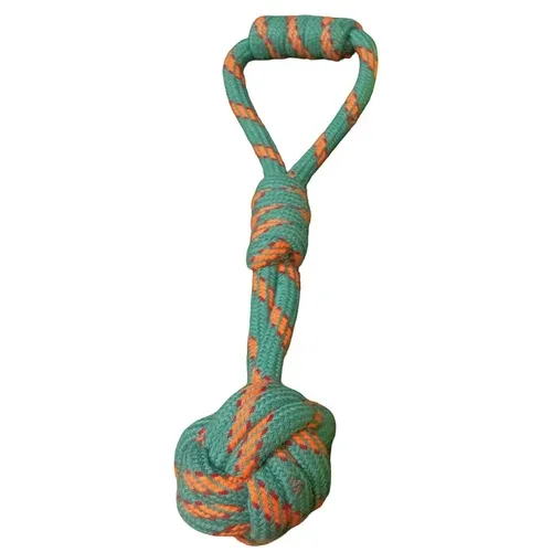 Polyester-Cotton Rope Ball Toy with Handle