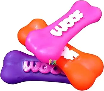 Imported Squeaky Vinyl Toy Woof Bone