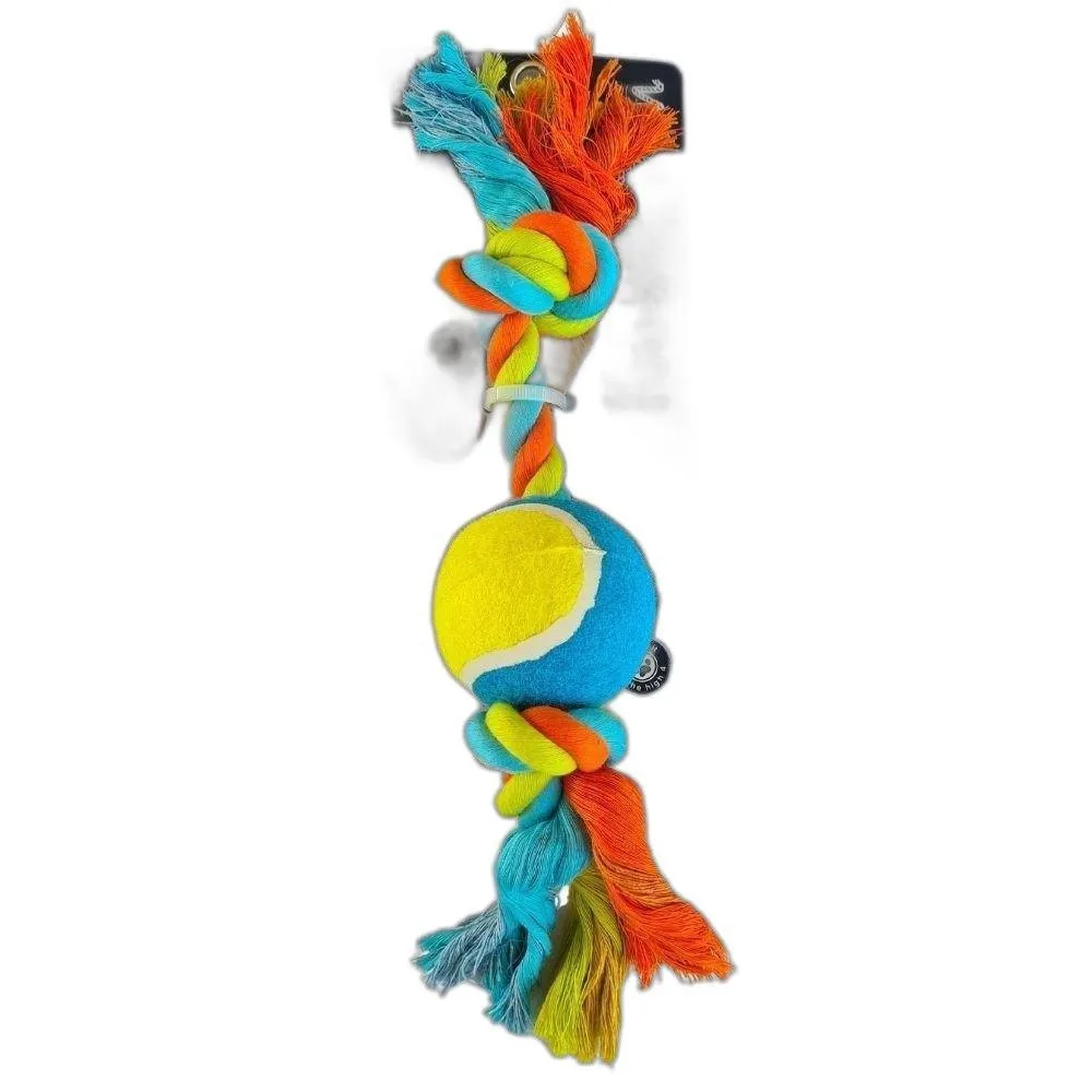 Polyester-Cotton Rope Double Knot Toy with Ball